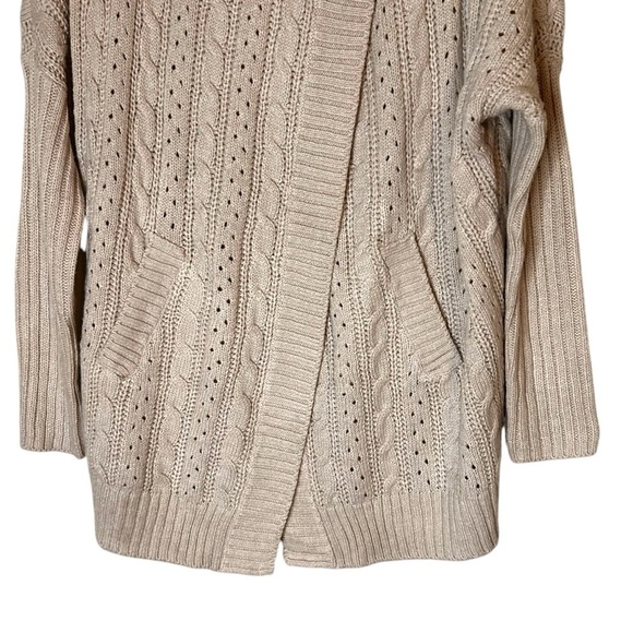 RD Style Women's Cable Knit Wrap Cardigan Sweater- size Small - Picture 6 of 9